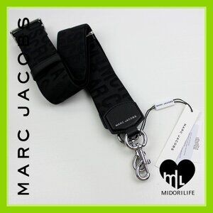 MARC JACOBS The Logo Webbing Strap – Jumbled Logo Block Print